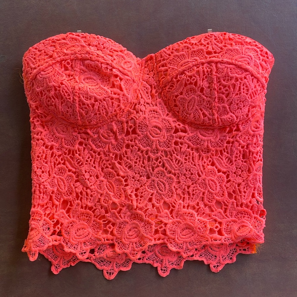 Lace overlay Crop Top